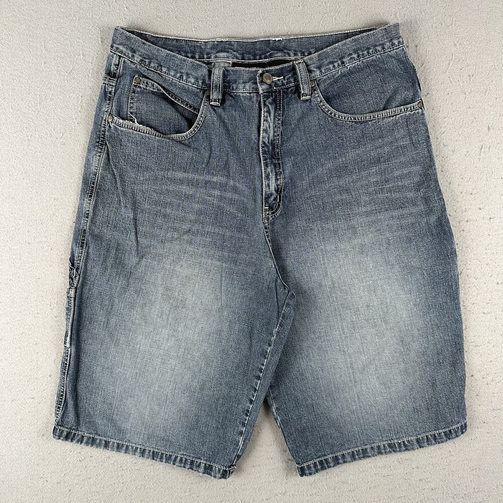 Rocawear Carpenter Shorts Mens‎ 36 Blue Denim Baggy Y2K Streetwear Hip Hop
